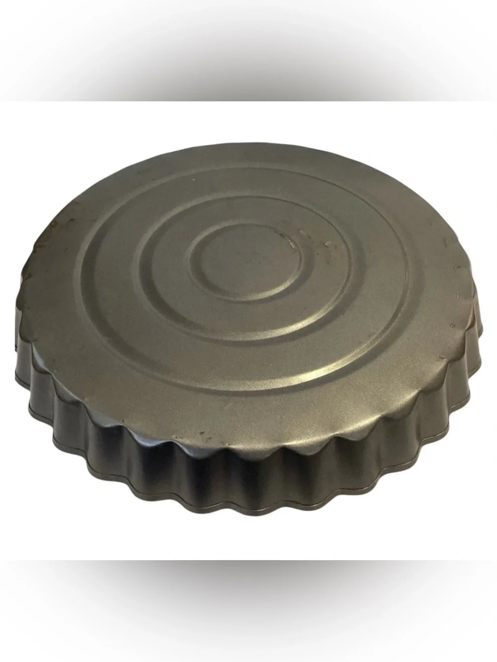 Rustic Galvanized Metal Cake Stand w/ Glass Dome Cloche Lid - Picture 6 of 6